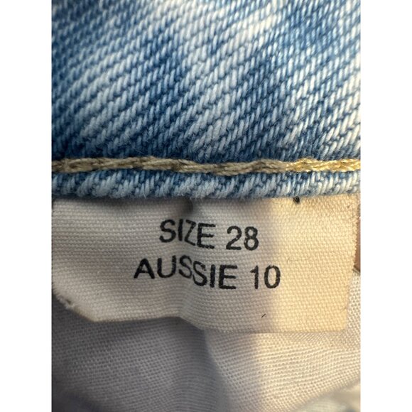 Rollas High Size 28 Rise Slim Dusters Jeans Light Blue Denim - Picture 4 of 13